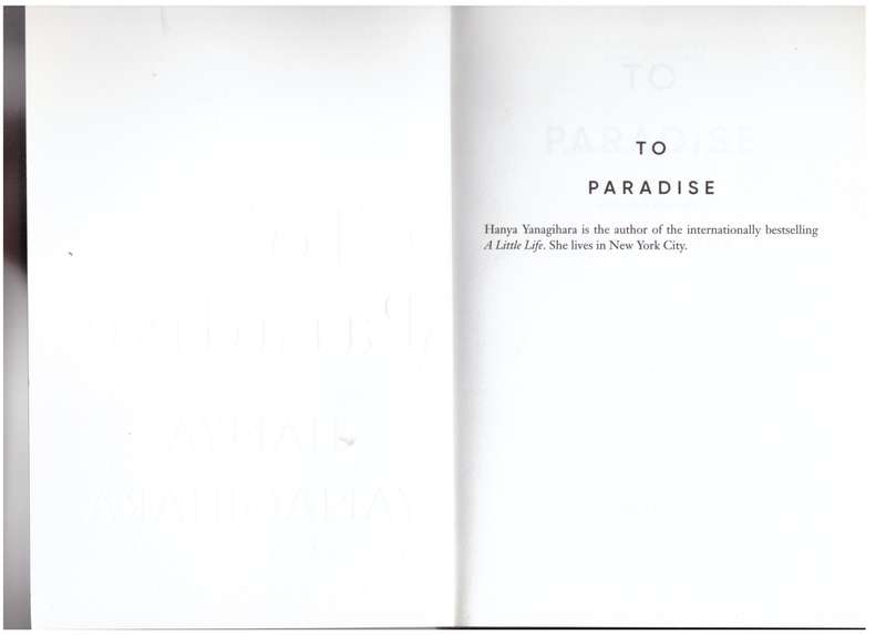 To Paradise -  Hanya Yanagihara