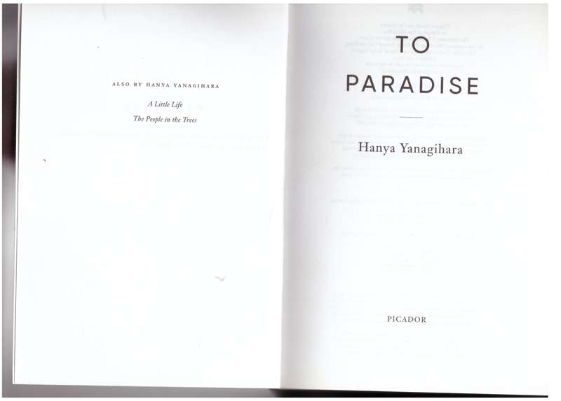 To Paradise -  Hanya Yanagihara