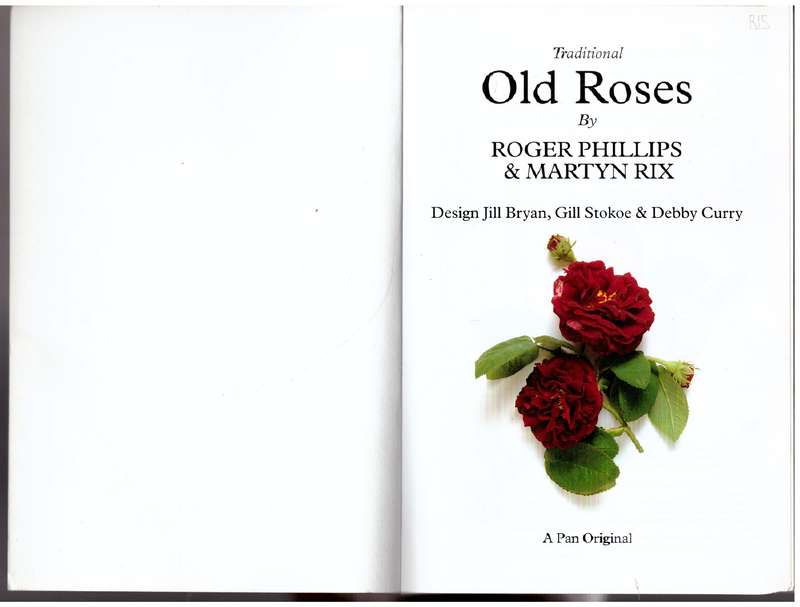 Traditional Old Roses (The Pan Plant Chooser Series)  --  Roger Phillips, Martyn Rix