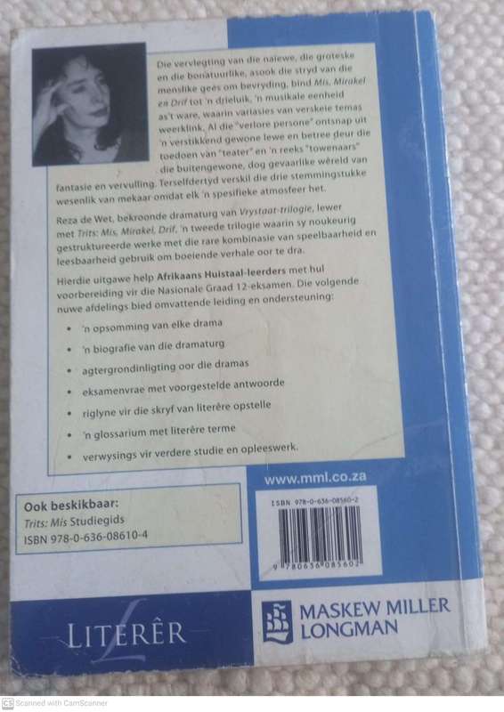 Trits: mis, mirakel, drif -- Reza De Wet