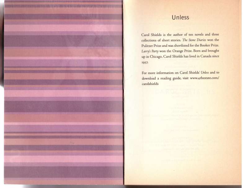 Unless: A Novel  Carol Shields