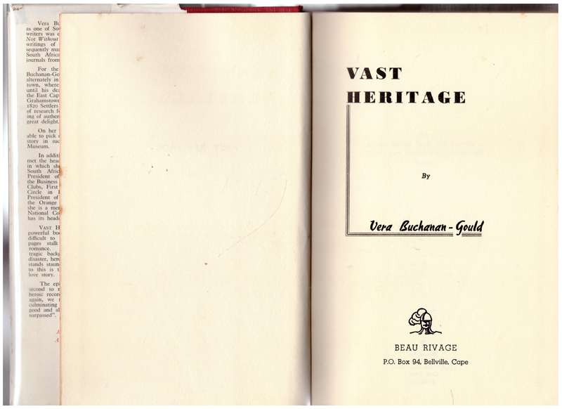 Vast Heritage  --  Vera Buchanan-Gould