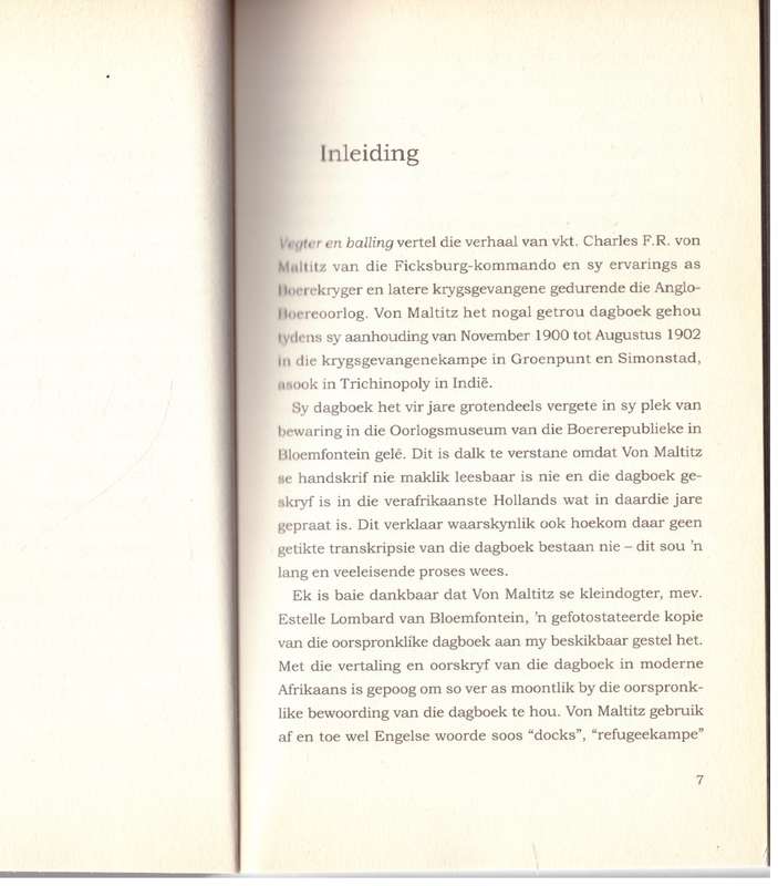 Vegter en Balling -- Chris Schoeman