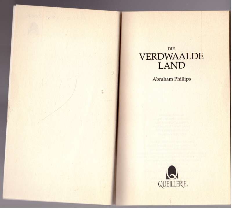 Die Verdwaalde Land --  Abraham Phillips