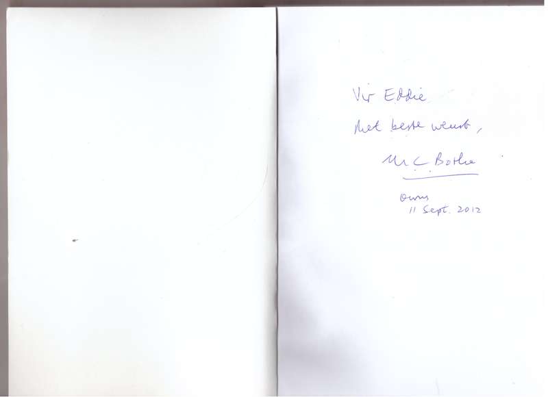 Vir volk en vaderland (1988-2012) --  M. C. Botha  **GETEKEN**