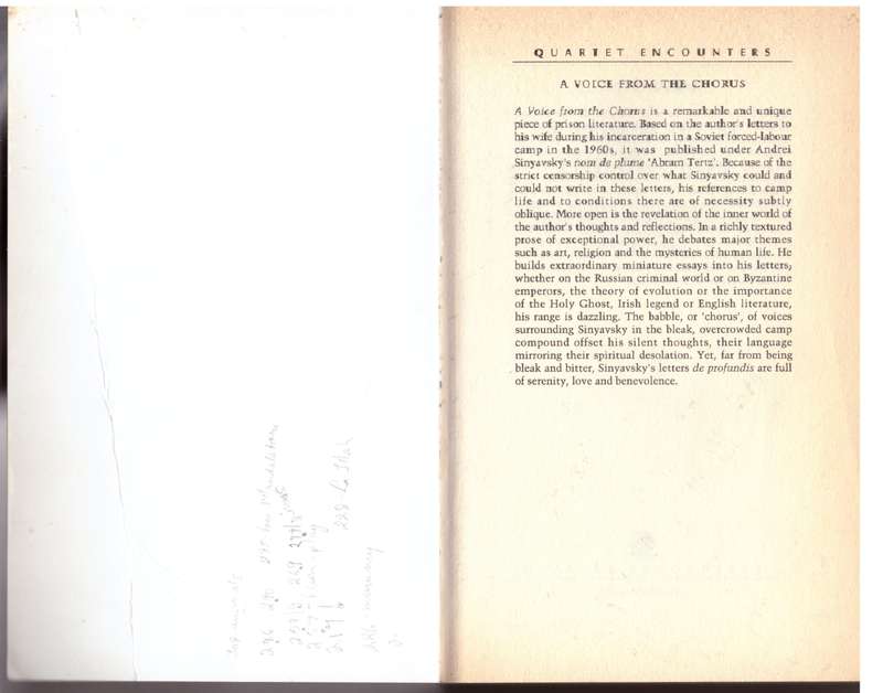 A Voice from the Chorus - Abram Tertz