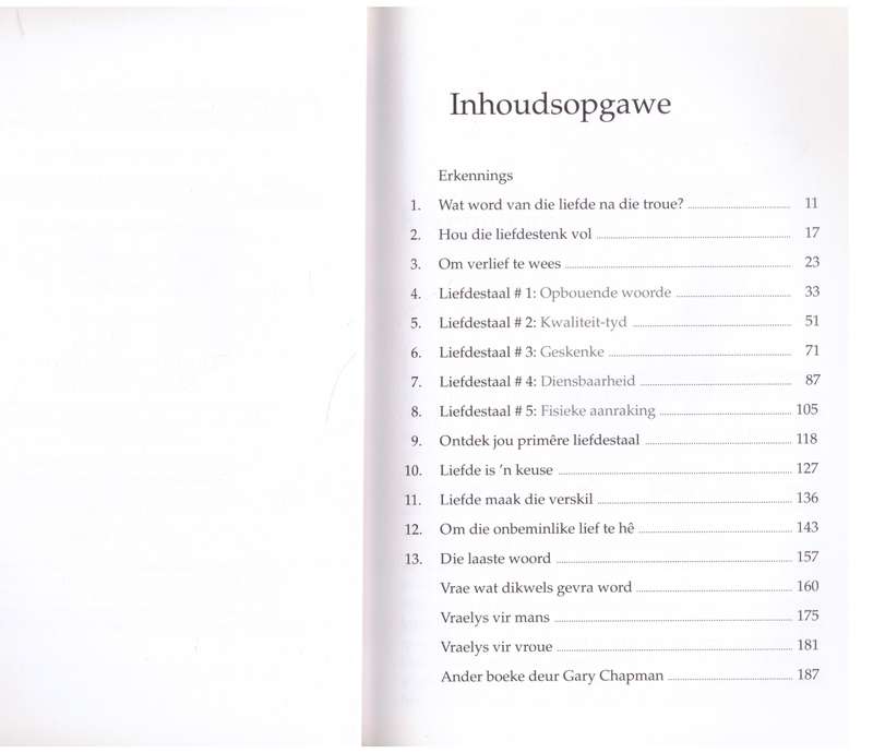 Vyf Tale Van Die Liefde  Gary Chapman