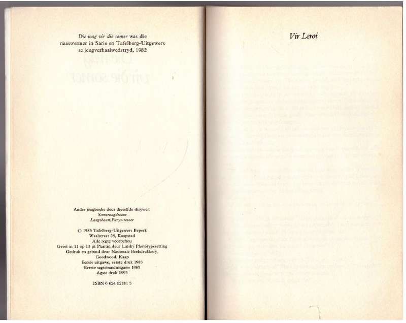 Die Wag vir die somer - Marzanne Leroux-Van der Boon