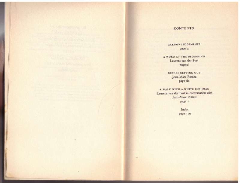 A Walk with a White Bushman - Laurens Van der Post, Jean-Marc Pottiez