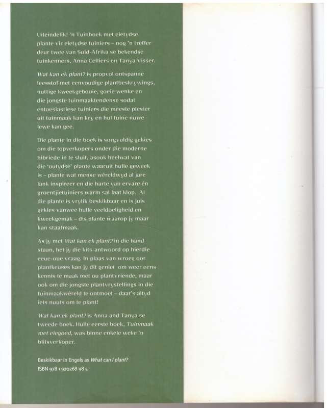 Wat Kan Ek Plant?  --  Anna Celliers, Tanya Visser