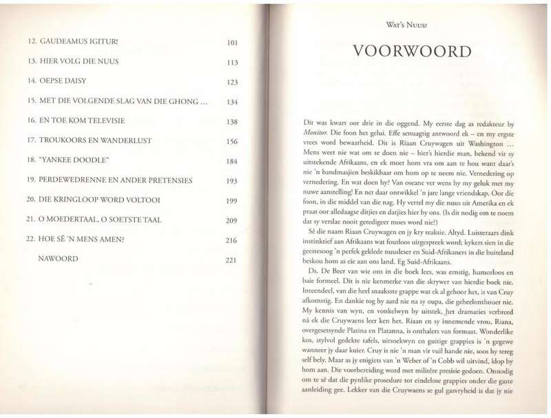 Wat's Nuus? -- Riaan Cruywagen