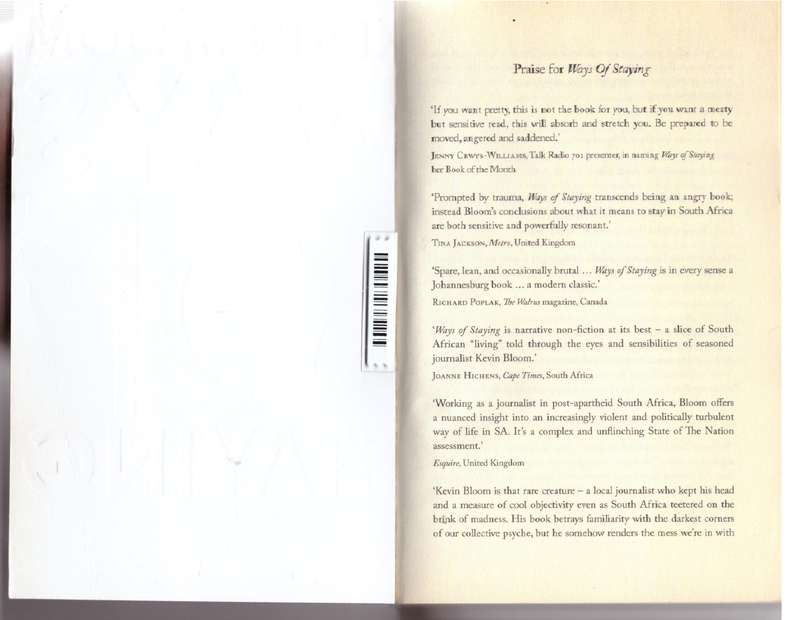 Ways of Staying - Kevin Bloom