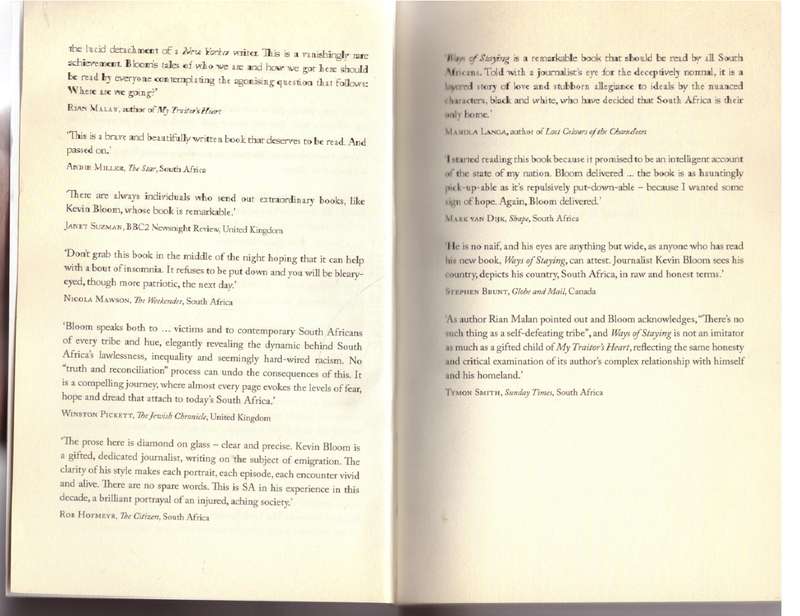 Ways of Staying - Kevin Bloom