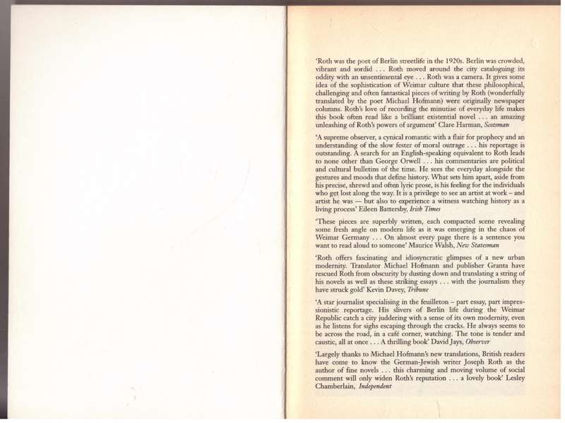 What I Saw: Reports From Berlin 1920-33 - Joseph Roth