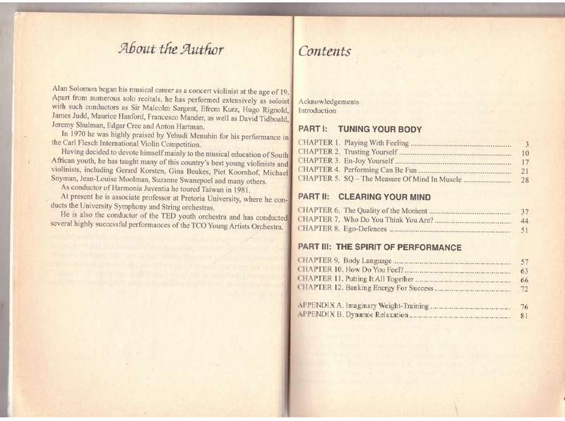Why Are You So Nervous? The Anatomy of Stage-Fright - Alan Solomon **SIGNED**