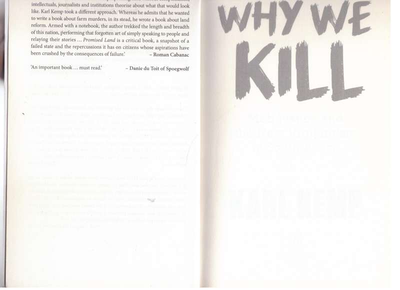 Why We Kill: Mob Justice and the New Vigilantism in South Africa  --  Karl Kemp