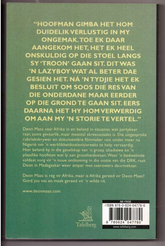 Witboy in Afrika: reise deur die donker kontinent -- Deon Maas