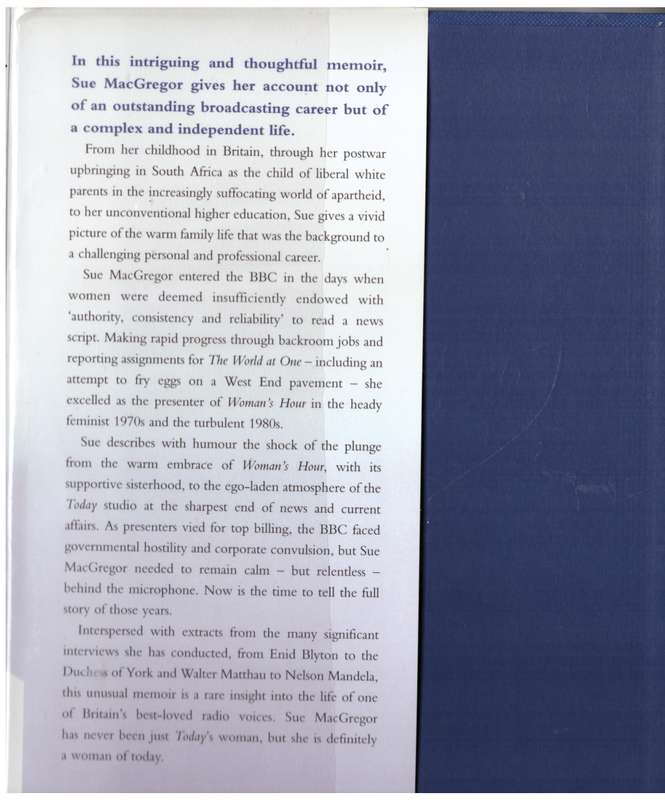 Woman of Today -- Sue MacGregor  **SIGNED**