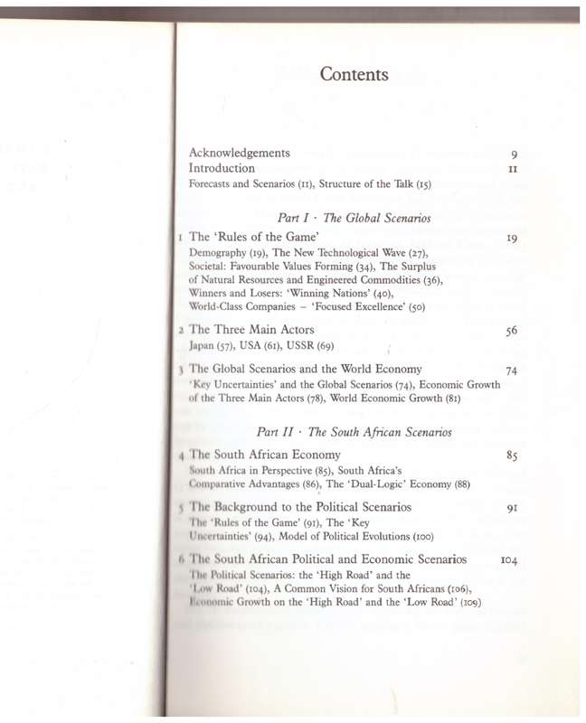 The World and South Africa in the 1990s --  Clem Sunter