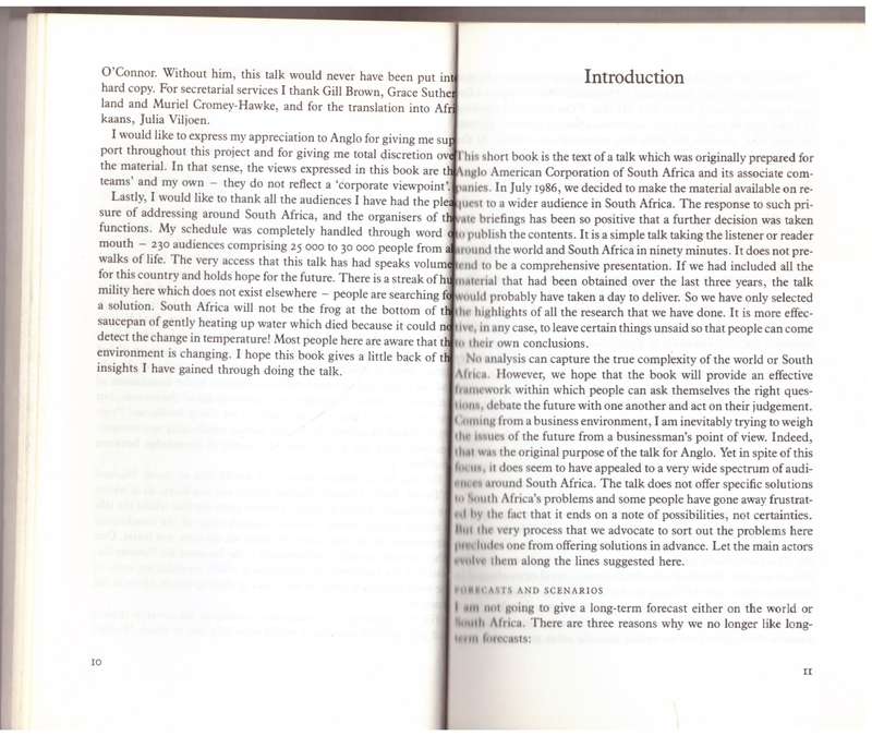 The World and South Africa in the 1990s --  Clem Sunter