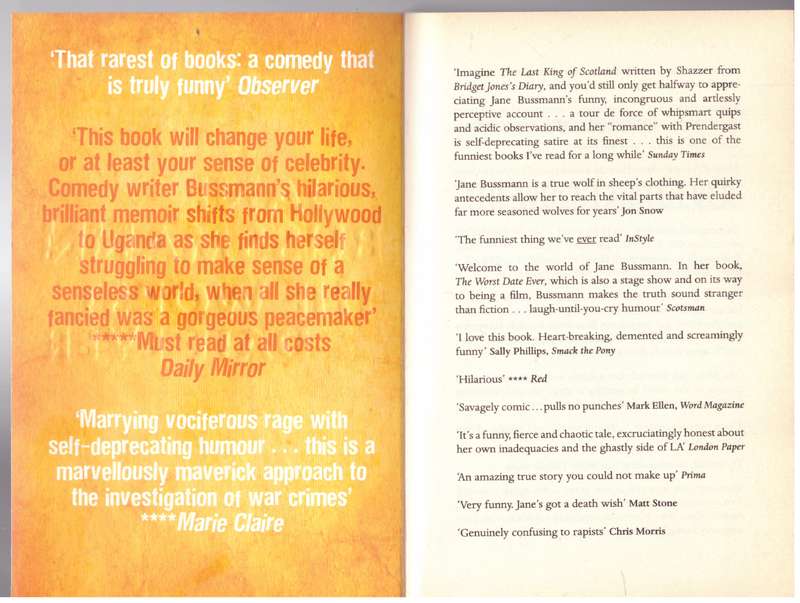 The Worst Date Ever: or How it Took a Comedy Writer to Expose Joseph Kony--  Jane Bussmann