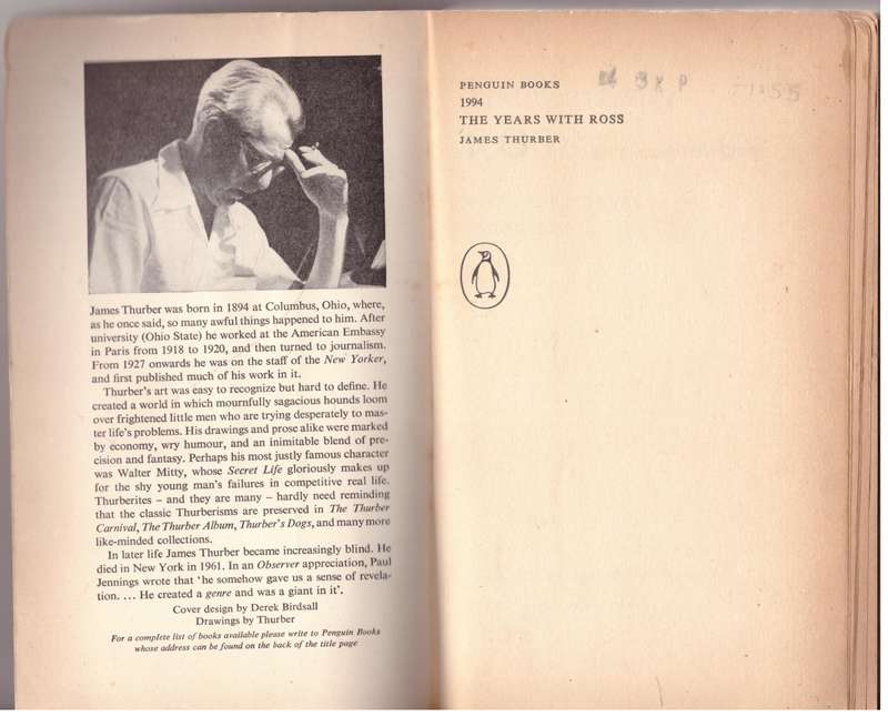 The Years with Ross  --  James Thurber