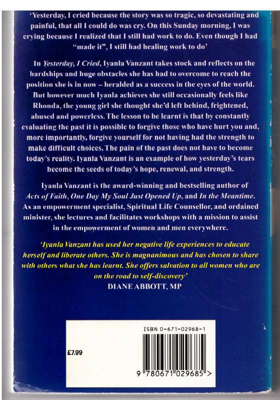 Yesterday, I Cried: Celebrating the Lessons of Living and Loving -- Iyanla Vanzant