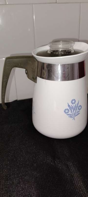 A  corning ware stove top espresso coffee pot