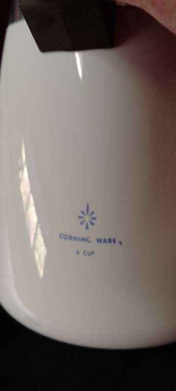 A  corning ware stove top espresso coffee pot