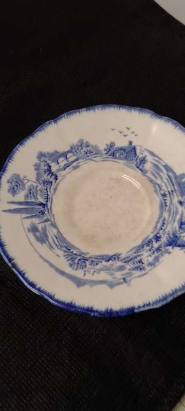 Antique Royal Doulton Norfolk Breakfast tea cup duo.