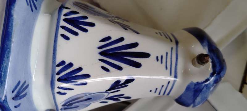 1x large delft hand painted windmill and 2 no name windmills