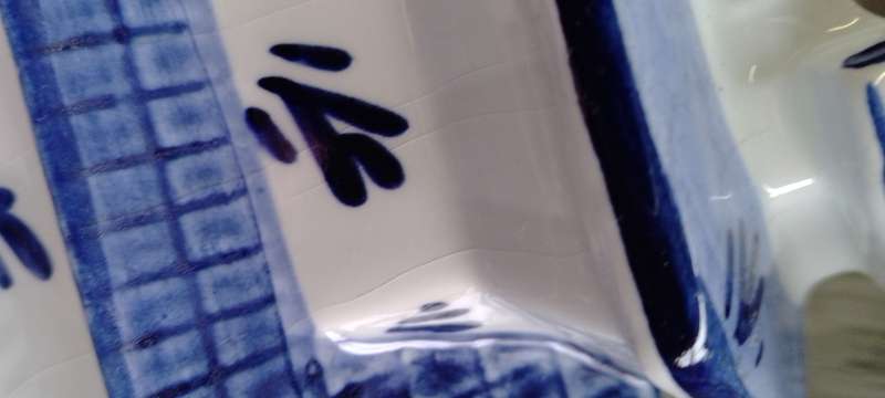 1x large delft hand painted windmill and 2 no name windmills