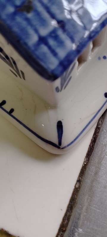 1x large delft hand painted windmill and 2 no name windmills