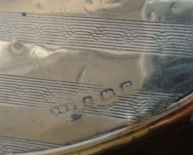 *.## An ANTIQUE BIRMINGHAM  SILVER HANDHELD. MIRROR