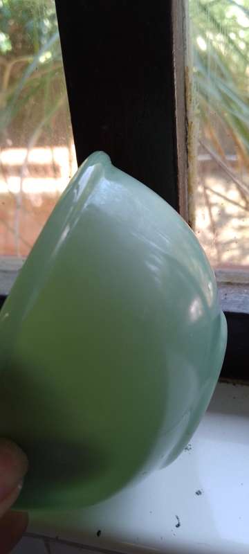 A Vintage Jade green Fire King Bowl