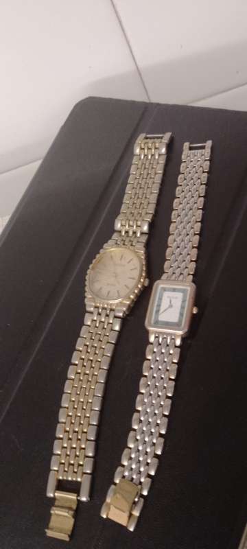 Vintage ladies Epos and male Citizen quartz -not working for parts only.