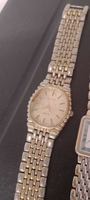 Vintage ladies Epos and male Citizen quartz -not working for parts only.