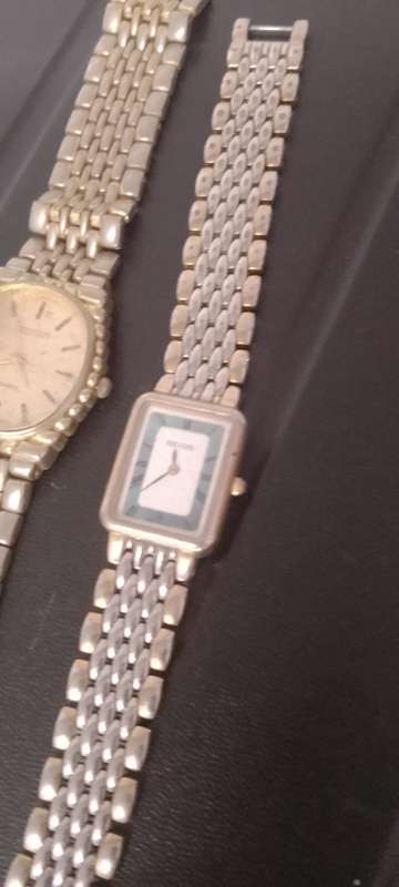 Vintage ladies Epos and male Citizen quartz -not working for parts only.