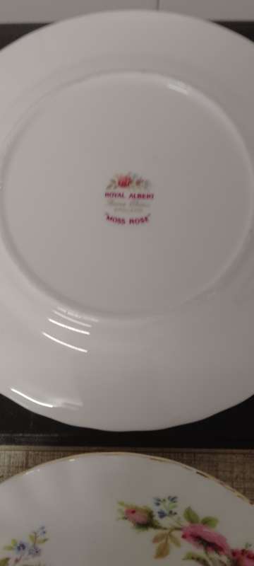 A vintage Royal Albert Moss Rose trio. Cup and saucer
