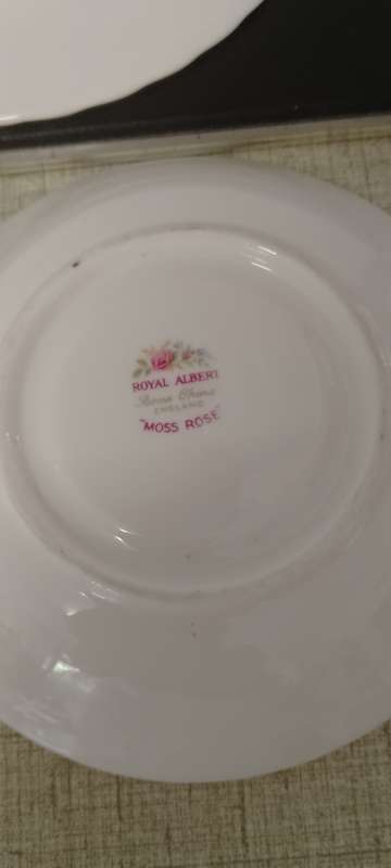 A vintage Royal Albert Moss Rose trio. Cup and saucer