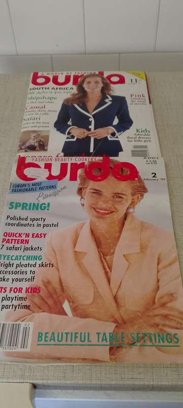 2x Burda magazines with patterns