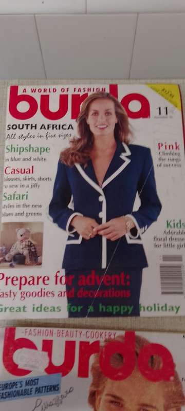 2x Burda magazines with patterns