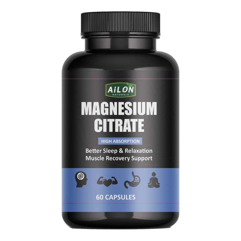 Magnesium Citrate - High Absorption Muscle & Nerve Support (60 Caps)
