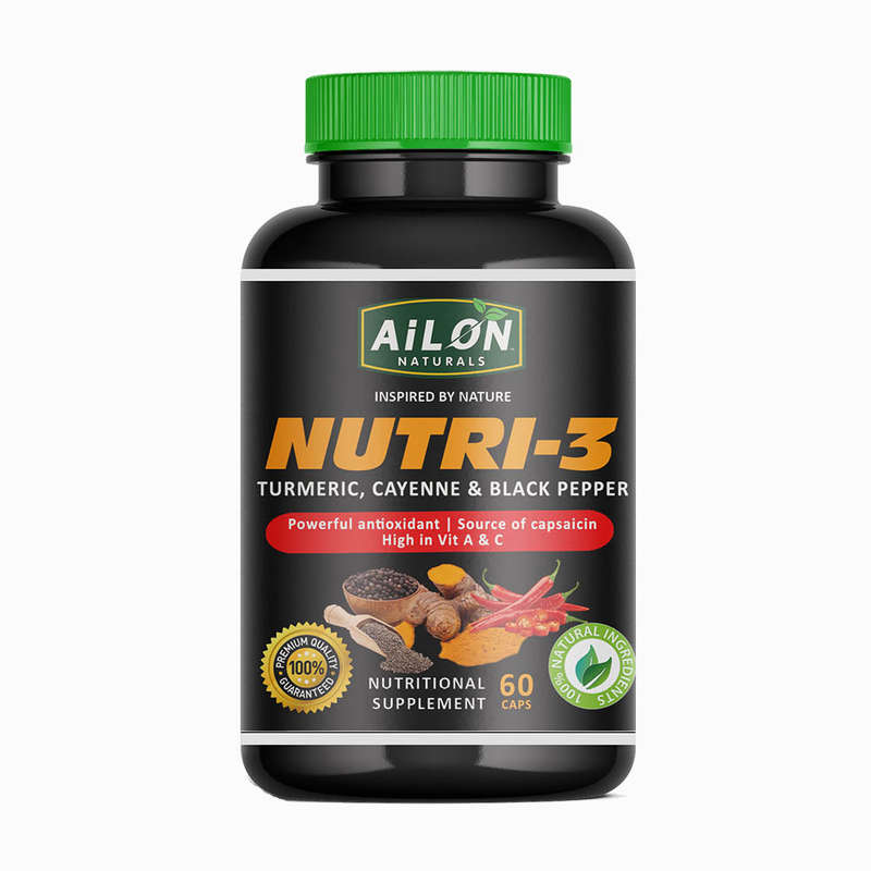 Nutri 3 - Turmeric, Cayenne & Black Pepper capsules (60 caps)