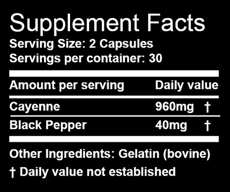 Nutri 4 - Cayenne & Black Pepper capsules (60 caps)