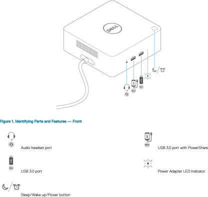 Dell K16A TB16 Docking station - no power supply
