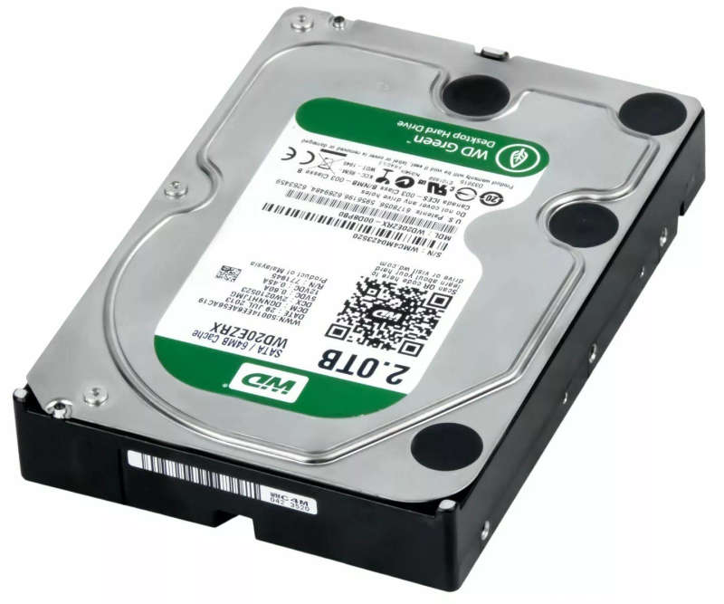 Hard Drive Western Digital 2TB Green WD20EZRX SATA III 64MB 5400RPM 3.5" Inch