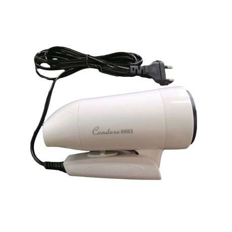Condere 1000W Travel Foldable Mini Hairdryer - White