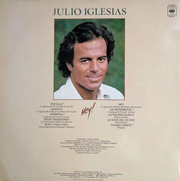 Julio Iglesias  Hey! - Vinyl