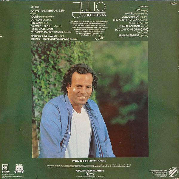Julio Iglesias  Julio - Vinyl